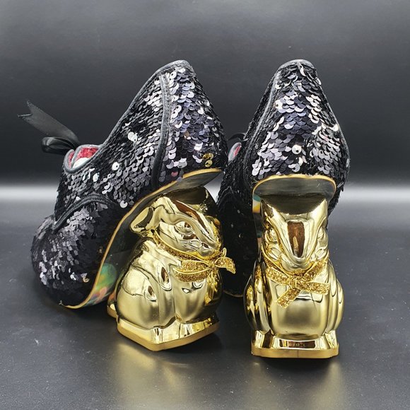 Irregular Choice Disco Bunny shoes - Black Sequin - Picture 3 of 12